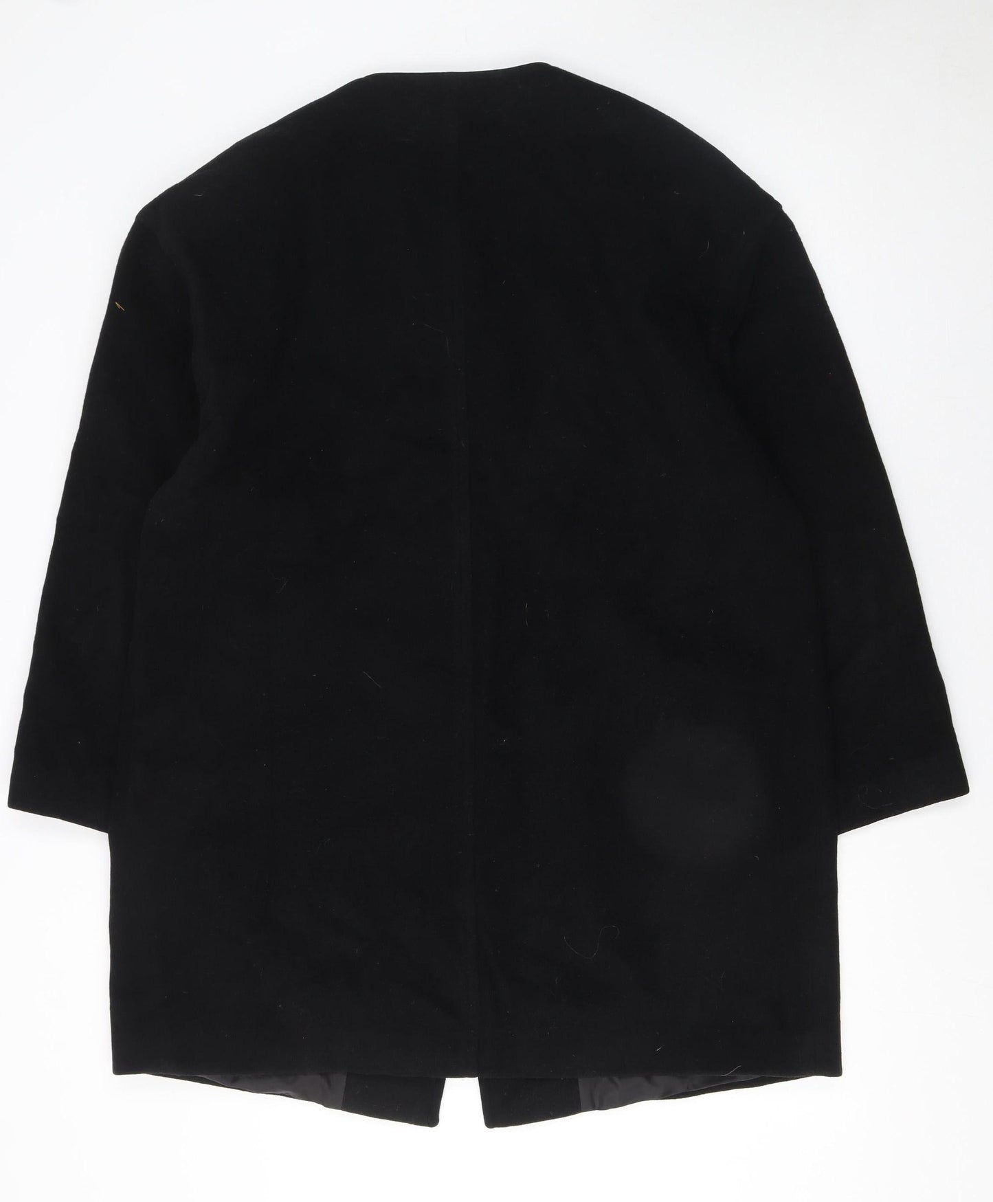 Windsmoor Women's Black Wool Mid-Length Overcoat Size 12