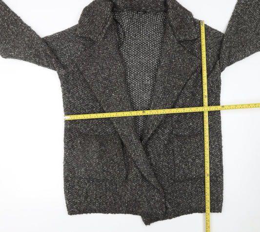 Roman Women’s Grey Chunky Knit Long Cardigan Size 18
