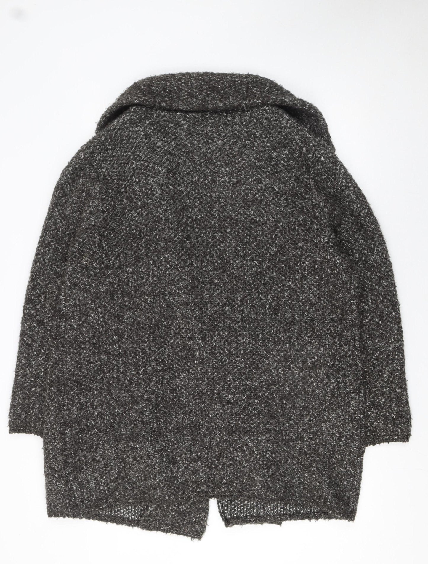 Roman Women’s Grey Chunky Knit Long Cardigan Size 18