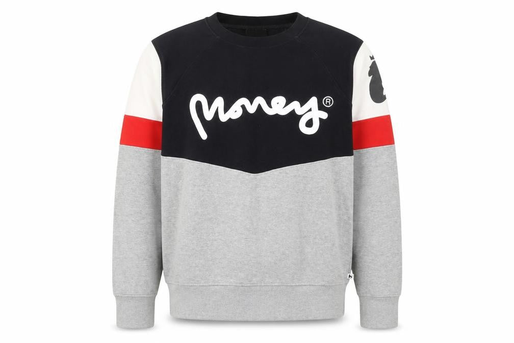 Money Men’s Multicoloured M Pullover Sweatshirt Crew Neck Logo