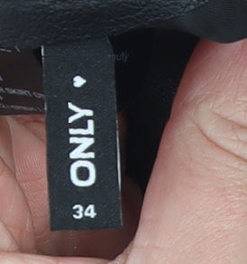 ONLY Women Black Faux Leather Pencil Skirt Size 6