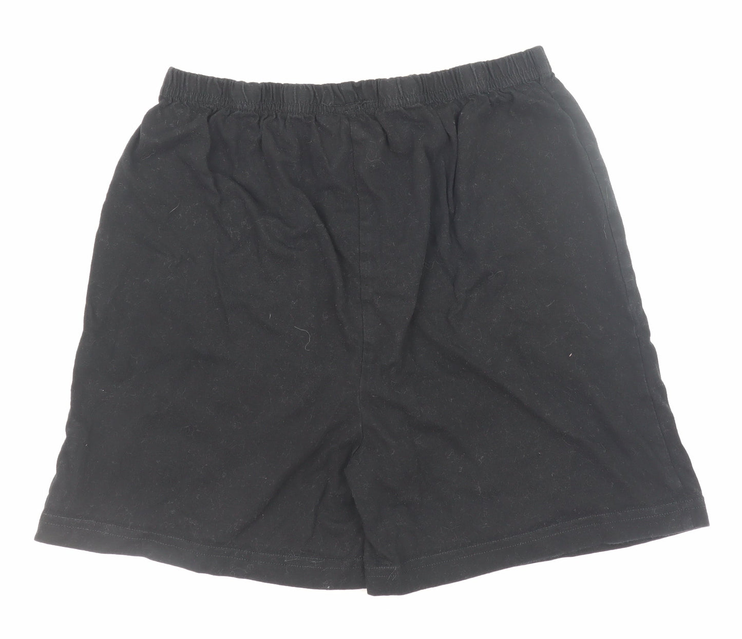 Manchester United Boys Black 10-11 Years Cotton Athletic Football Shorts