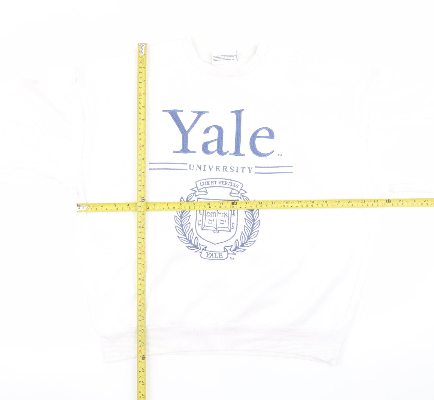 Yale University White Crew Neck Pullover Sweatshirt XS Women's Casual