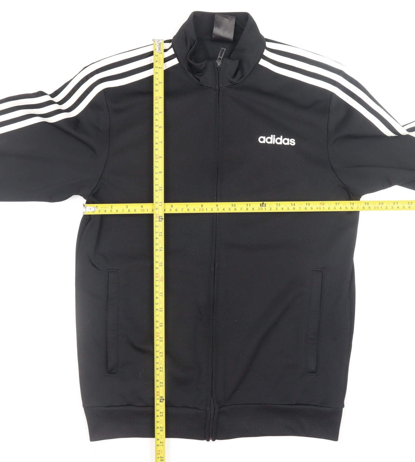 Adidas Mens Black Small Full Zip Basic Jacket Sportswear