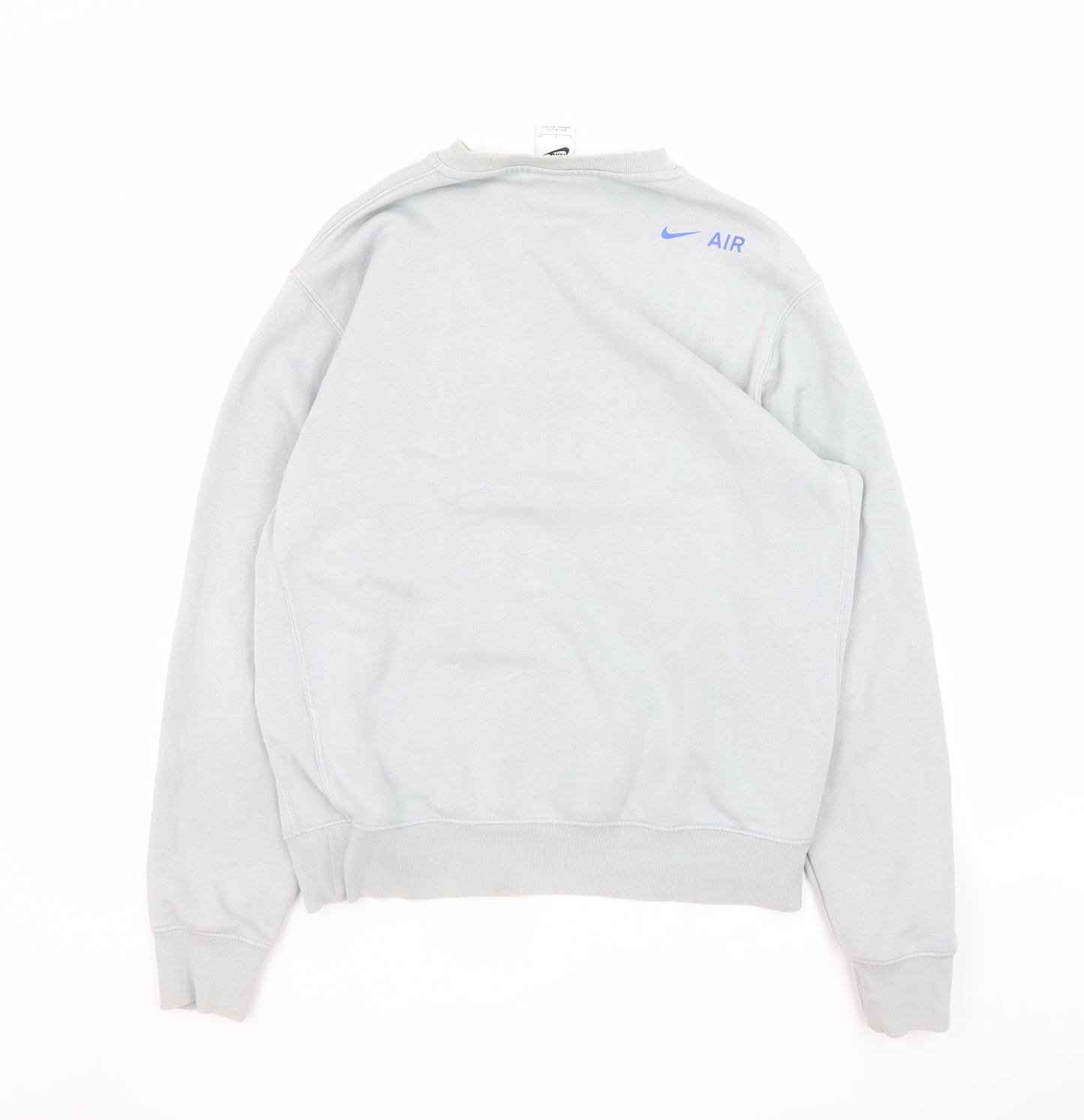 Nike Men's Grey AIR Logo Pullover Sweatshirt Size S