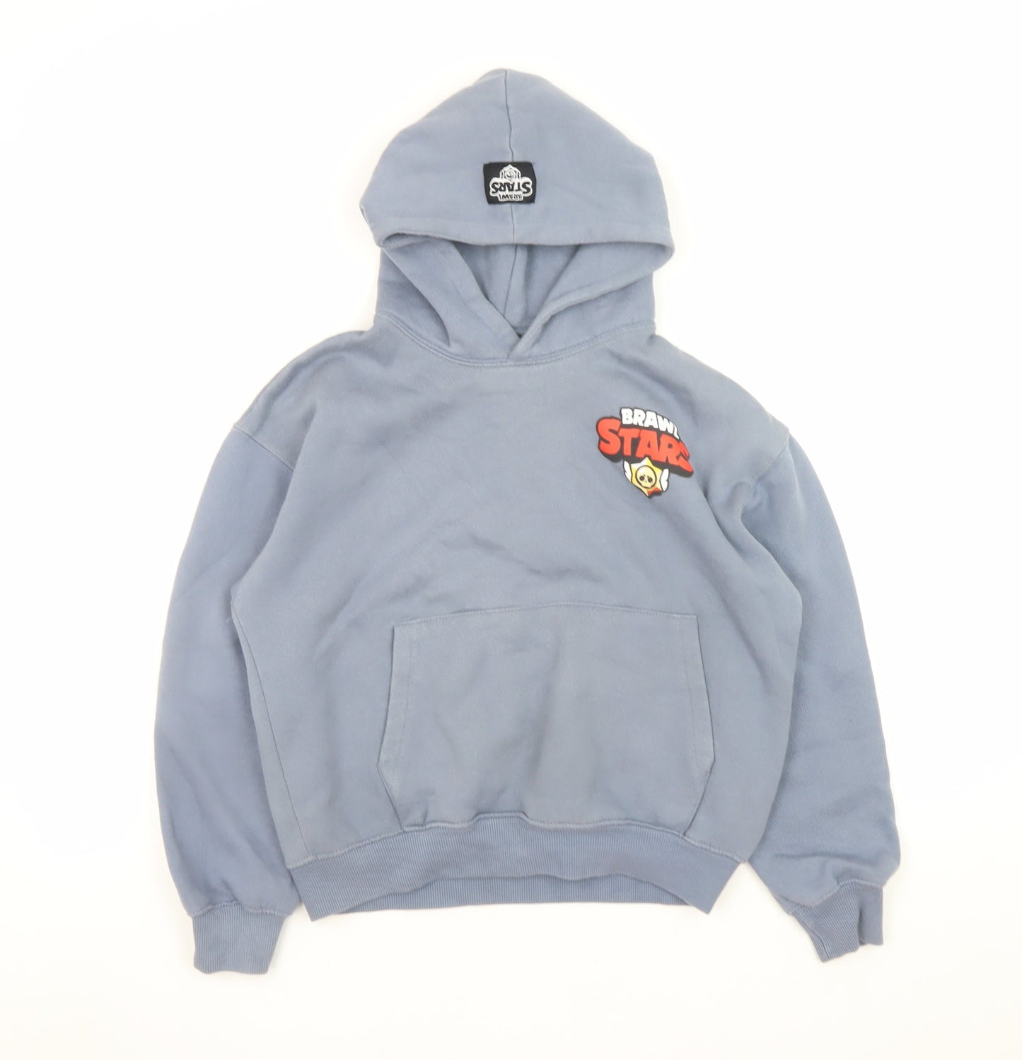 ZARA Boys Blue Brawl Stars Pullover Hoodie Size 11-12 Years Fleece