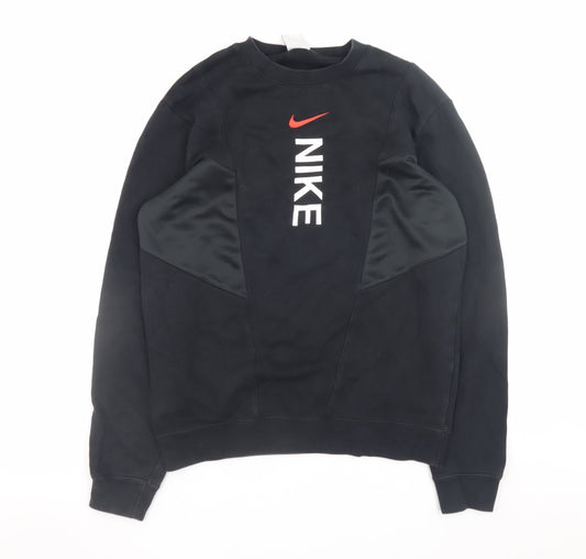 Nike Men’s Black Logo Pullover Sweatshirt Size S