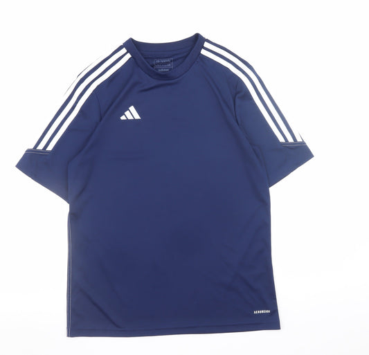 Adidas Boys Navy Blue Short Sleeve AEROREADY Sports T-Shirt 15-16 Years