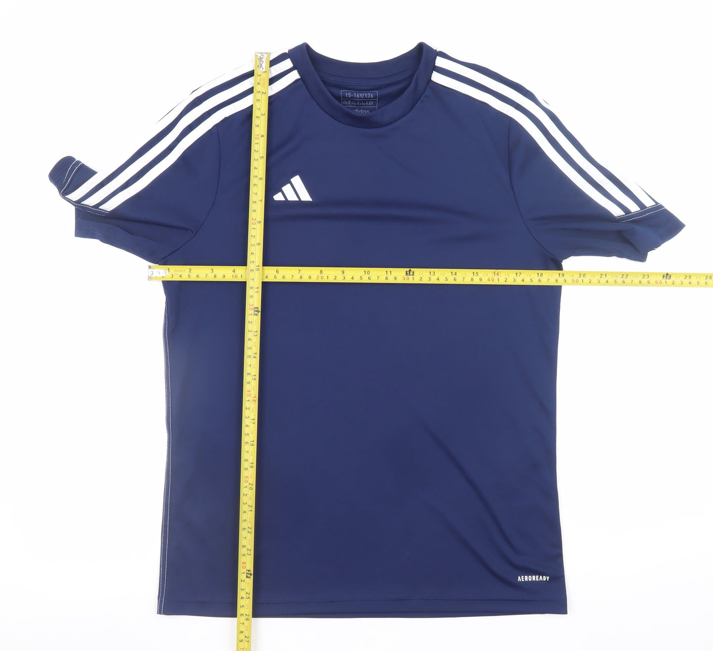 Adidas Boys Navy Blue Short Sleeve AEROREADY Sports T-Shirt 15-16 Years