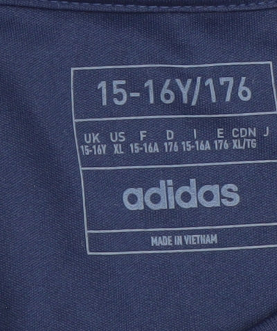 Adidas Boys Navy Blue Short Sleeve AEROREADY Sports T-Shirt 15-16 Years