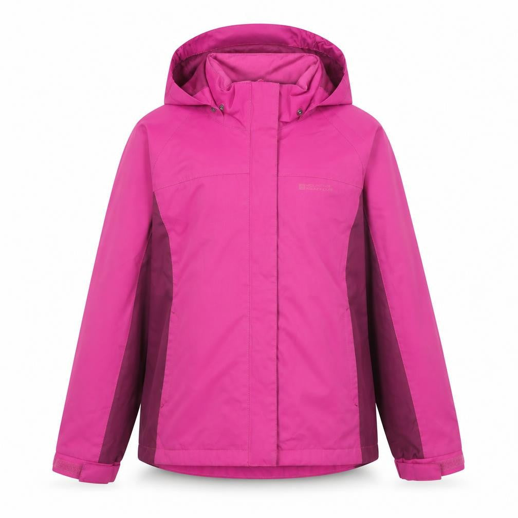 Mountain Warehouse Teens Pink Waterproof Hooded Rain Jacket 11-12 YRS