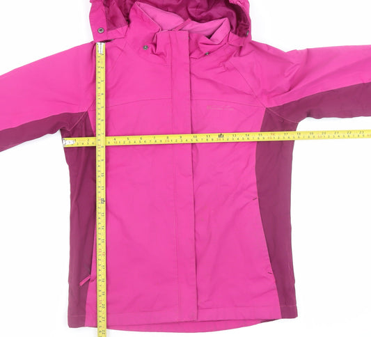 Mountain Warehouse Teens Pink Waterproof Hooded Rain Jacket 11-12 YRS