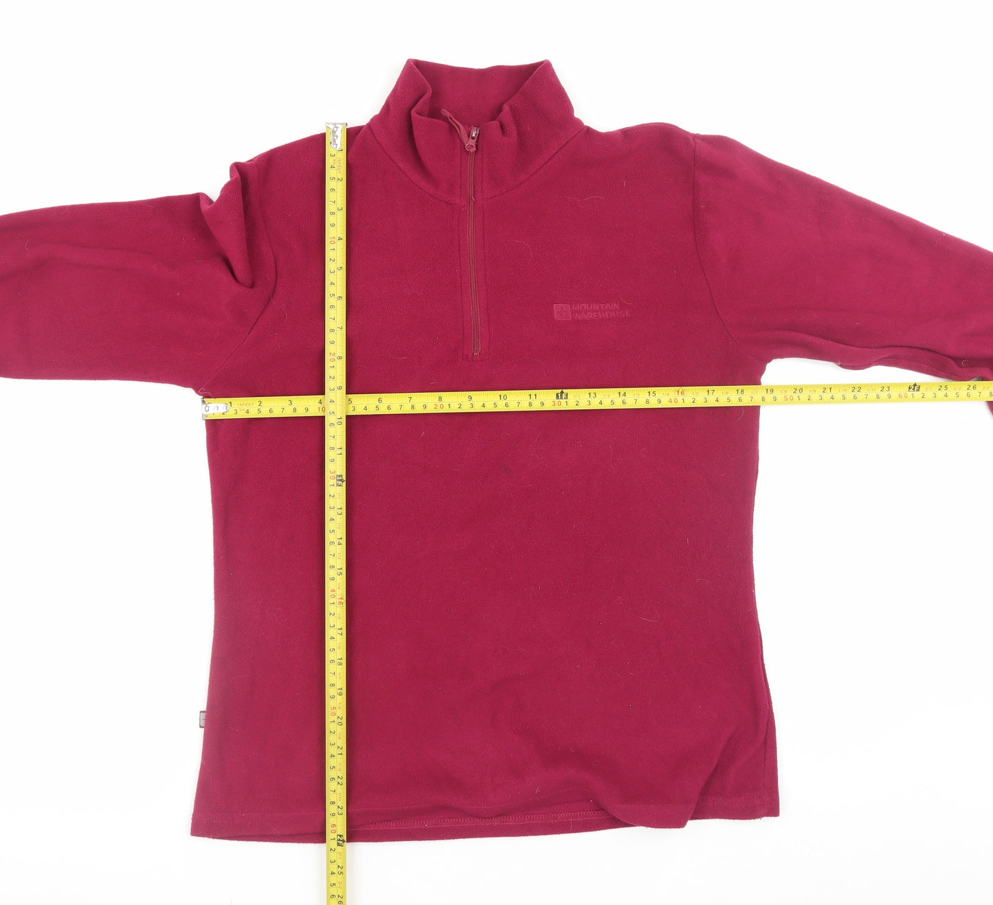 Mountain Warehouse Women's Red Fleece 1/2 Zip Sweatshirt UK 12