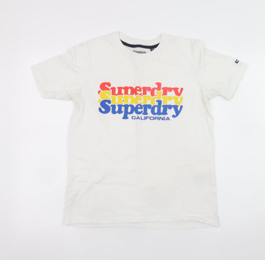 Superdry Women’s White California Graphic T-Shirt Size 8