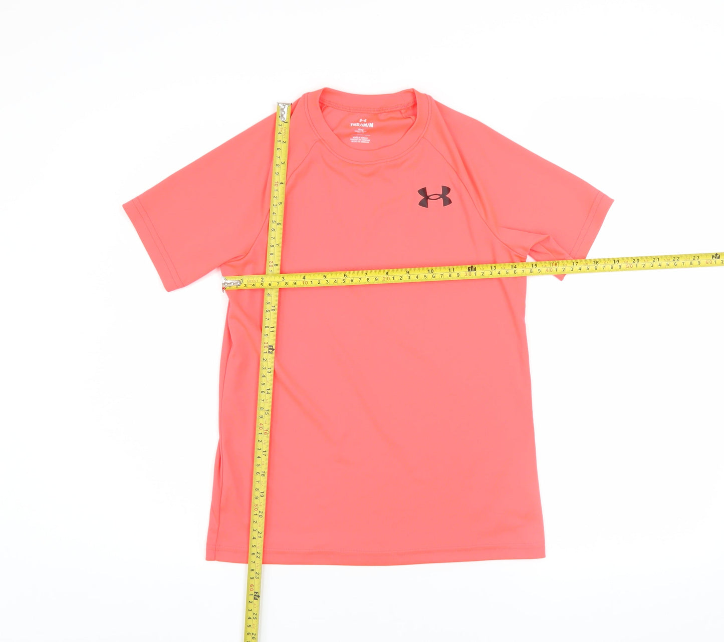 Under Armour Boys Pink Short Sleeve Active T-Shirt M Moisture Wicking