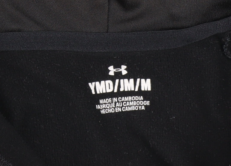 Under Armour Boys Black Camouflage Hooded Full Zip Hoodie Size 10-11 Years