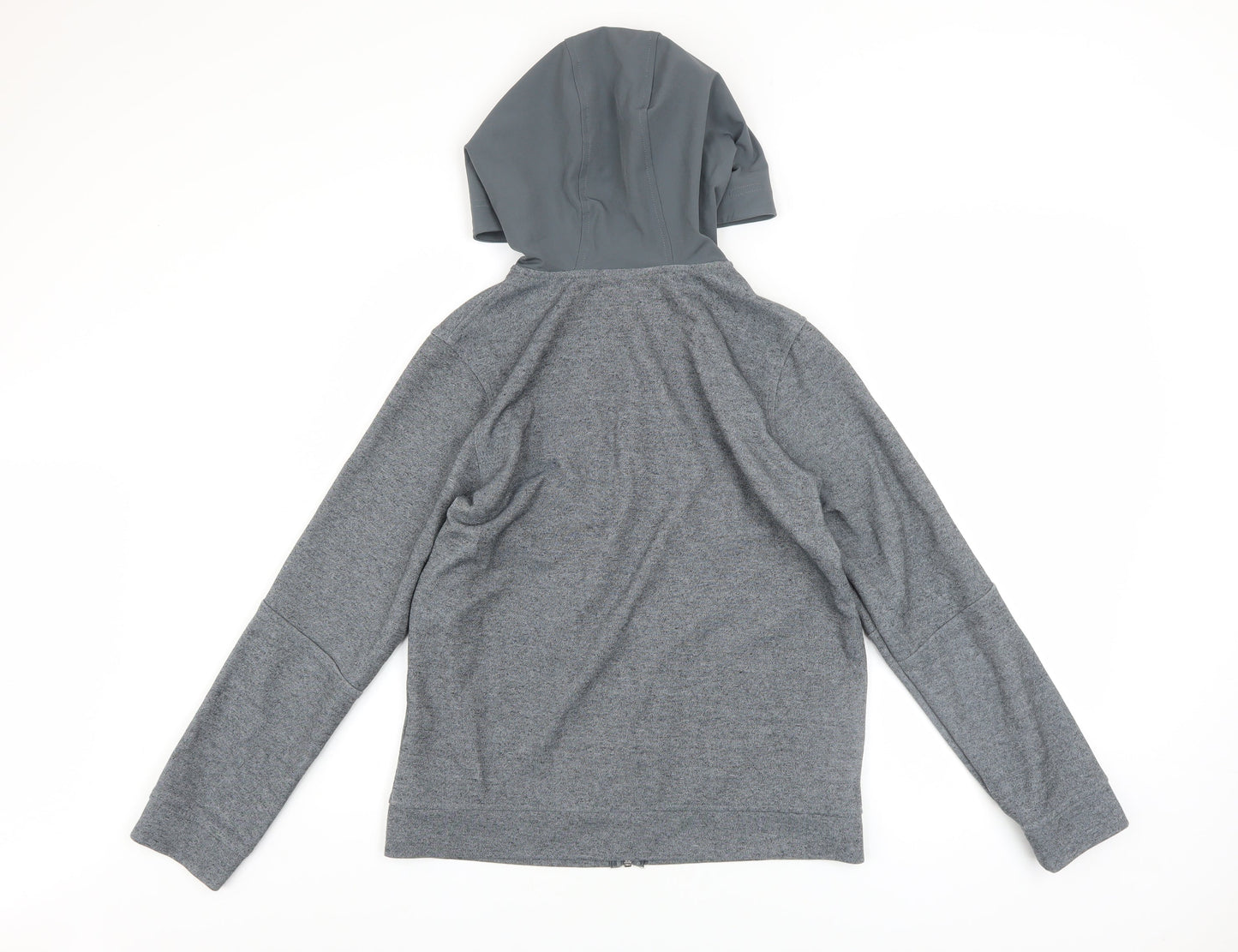 Under Armour Boys Grey Full Zip Hoodie YLG Athletic Sweatshirt