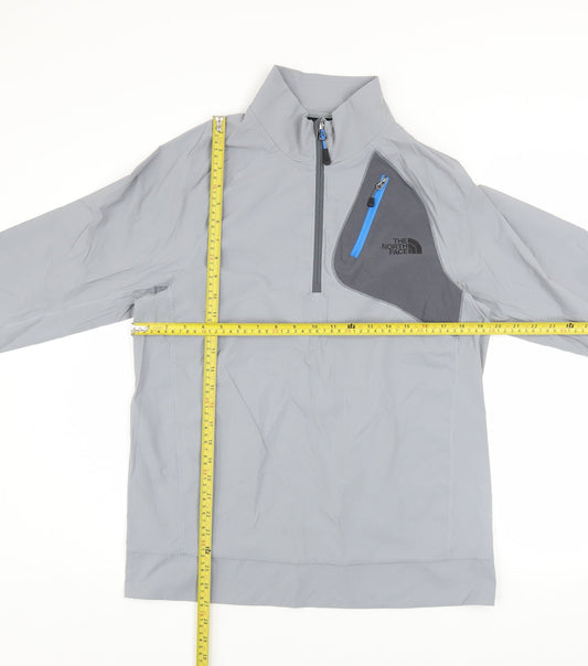 The North Face Mens Grey 1/2 Zip Lightweight Sweatshirt M
