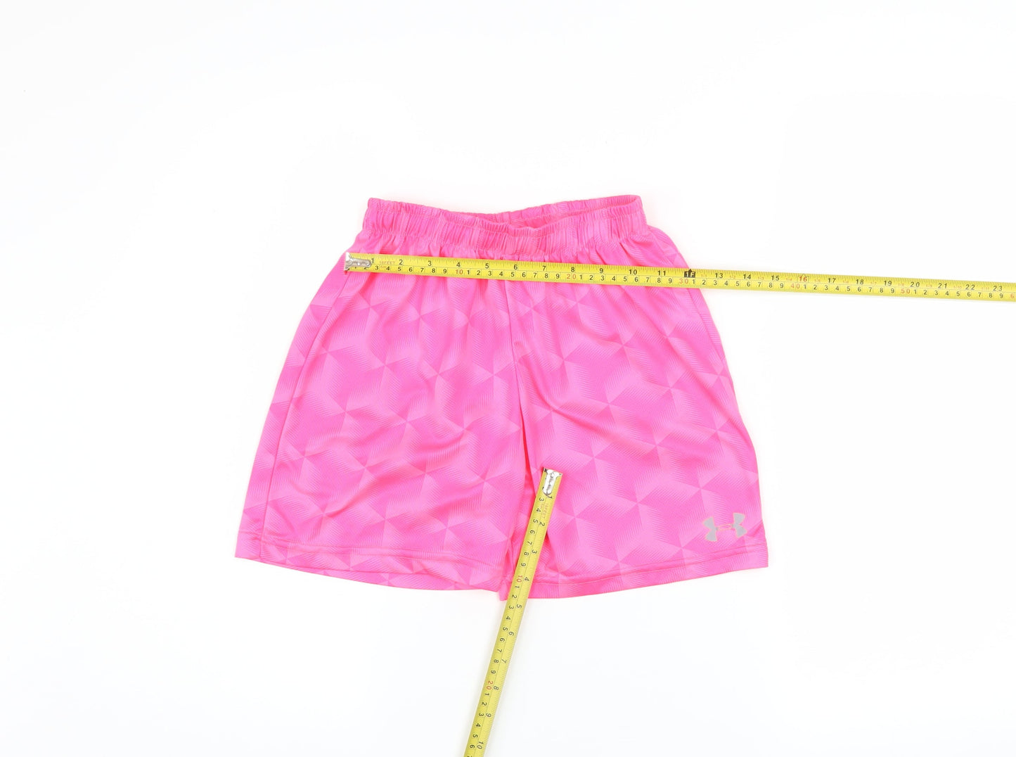 Under Armour Boys Pink Athletic Shorts Size 24 UK 13 Years Polyester