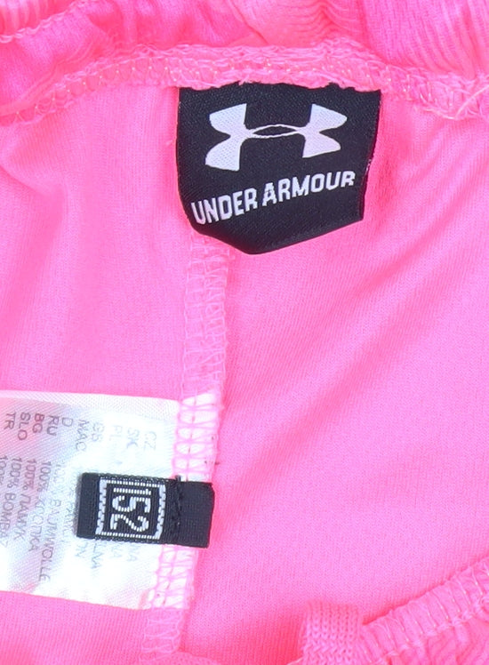 Under Armour Boys Pink Athletic Shorts Size 24 UK 13 Years Polyester