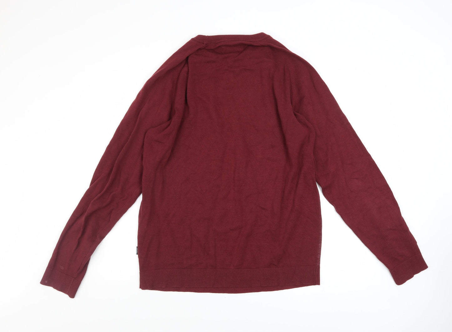 Jack & Jones Men's Red XL Crew Neck Cotton Pullover Jumper