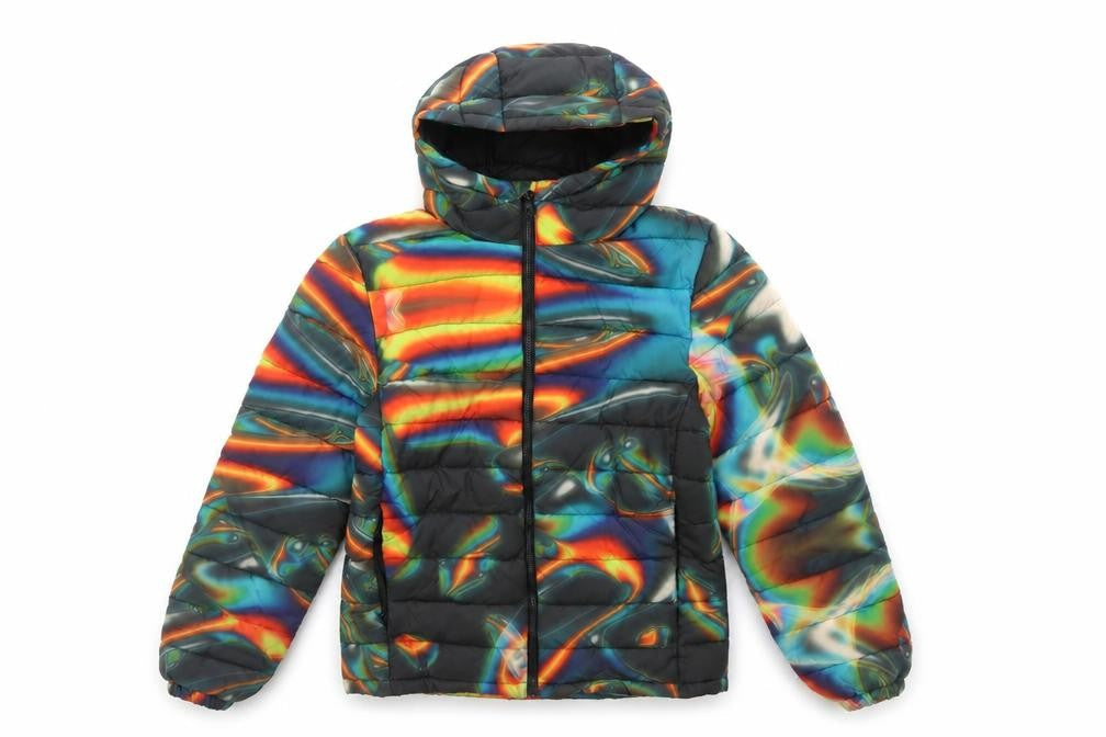 Next Boys Multicoloured Puffer Jacket 12 Years Hooded Polyester Winter Coat
