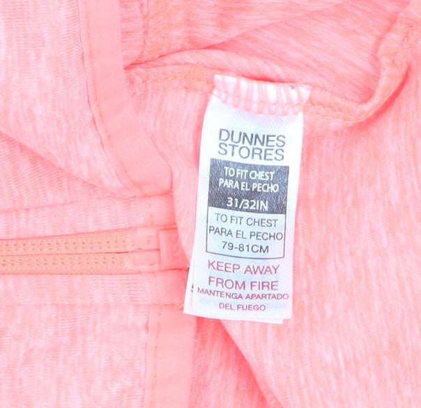 Dunnes Stores Womens Pink Hooded Full Zip Activewear Jacket Size 8