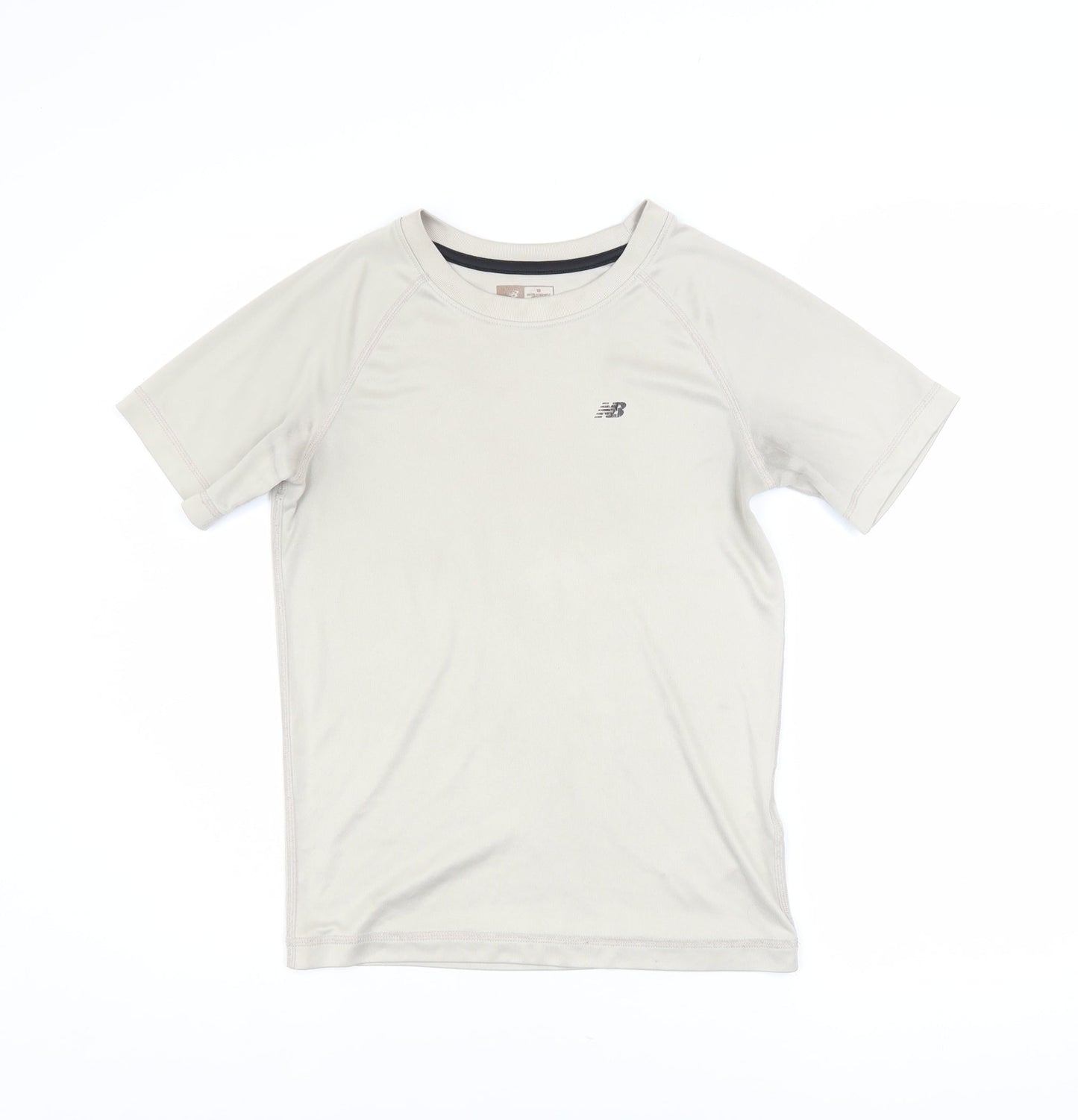 New Balance Womens Beige Short Sleeve Active T-Shirt Size 12
