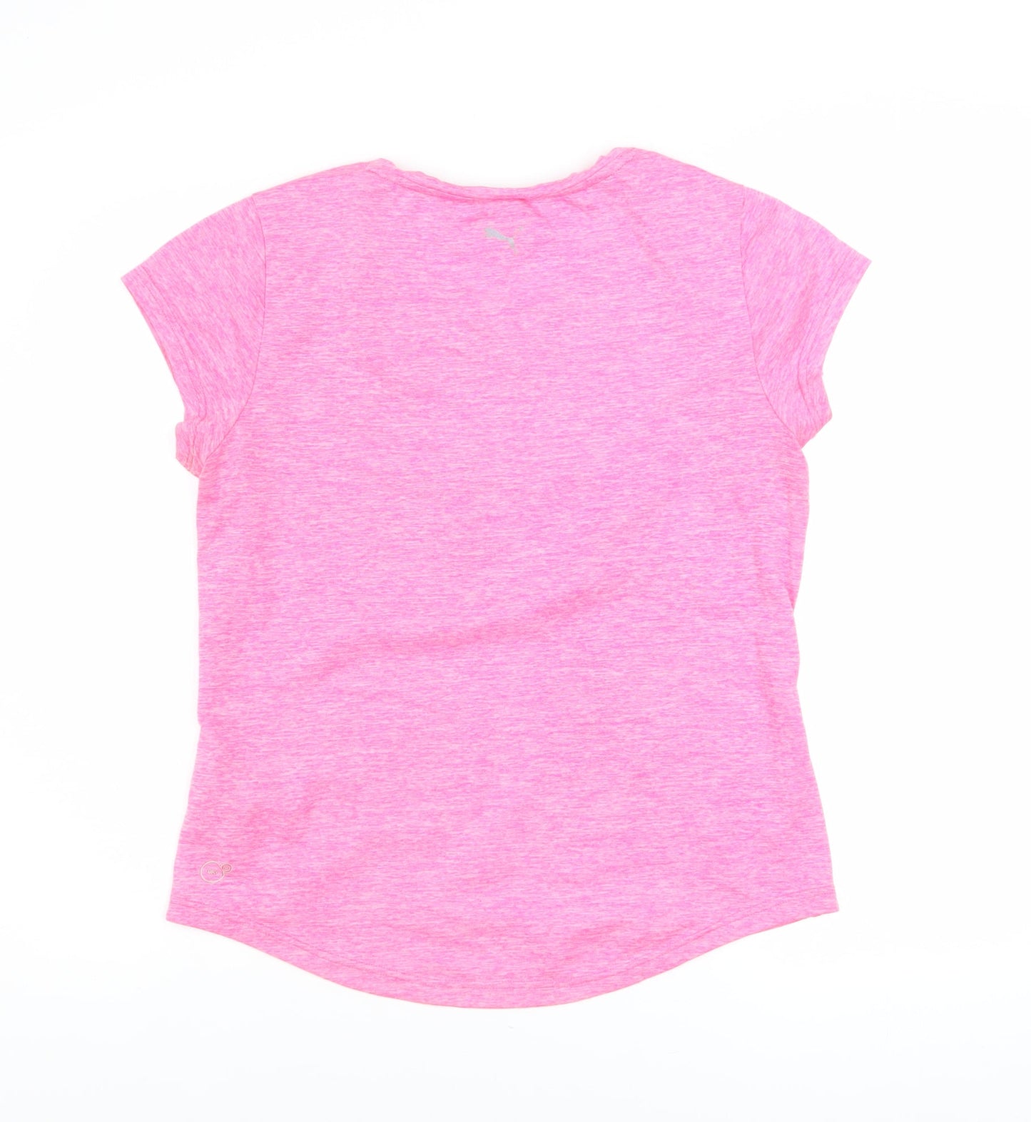 Puma Women’s Pink Short Sleeve V-Neck Active T-Shirt Size 14