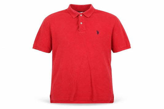 U.S. Polo Assn. Men's Red Cotton Short Sleeve Polo Shirt Size L