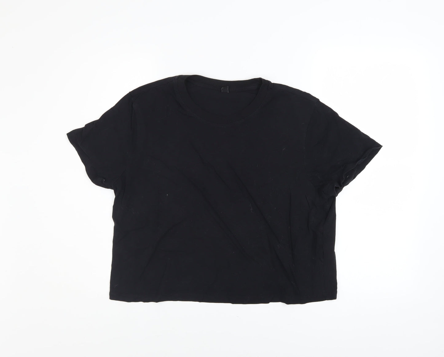 Uniqlo Women's Black XL Basic Cotton Crew Neck T-Shirt