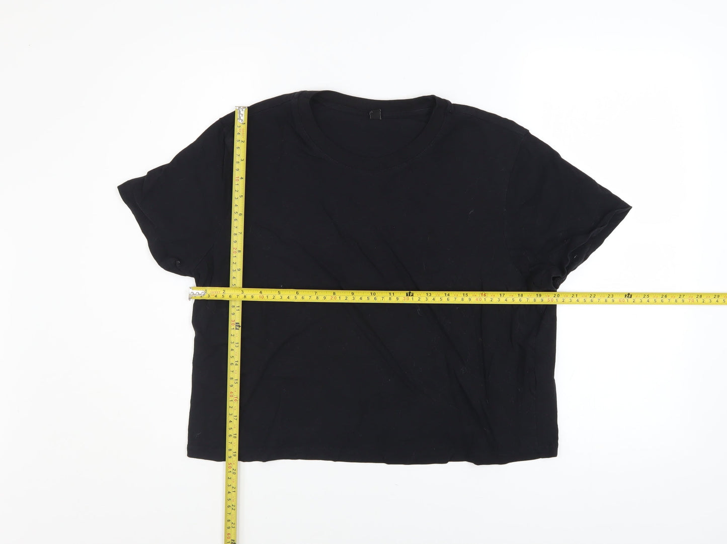 Uniqlo Women's Black XL Basic Cotton Crew Neck T-Shirt