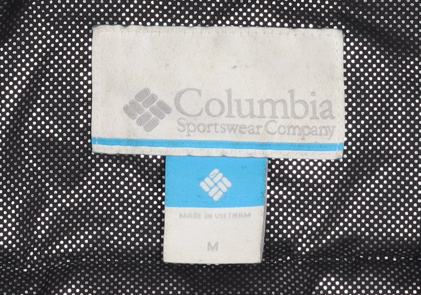 Columbia Men's Black Puffer Jacket Hooded Medium Insulated Outdoor Coat