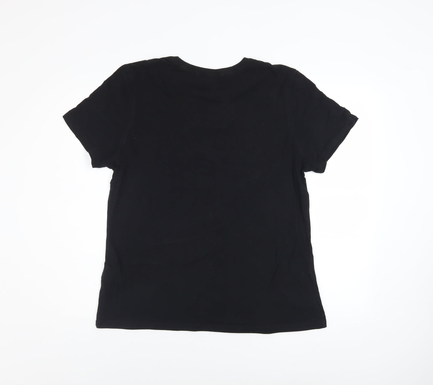 Superdry Womens Black Cotton Basic T-Shirt Size 16