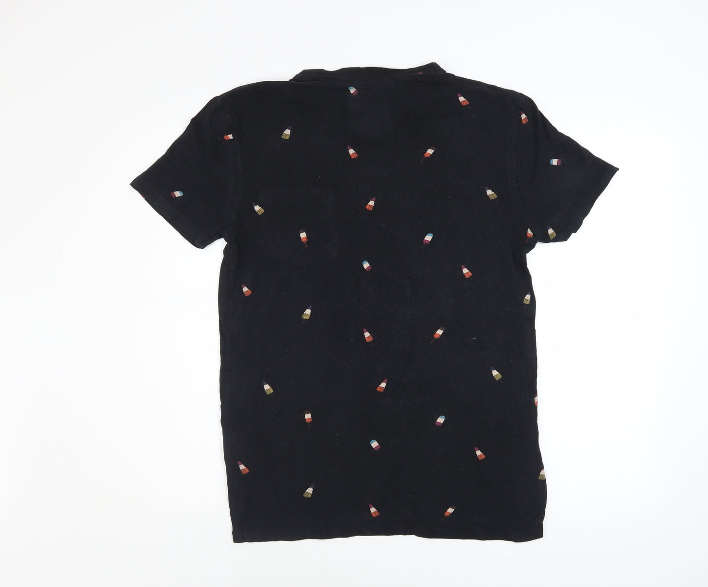 Superdry Men's Black Small Graphic Print Cotton T-Shirt