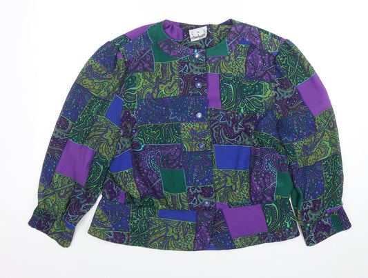 Schneeberger Women's Multicoloured Paisley Long Sleeve Blouse Size 18