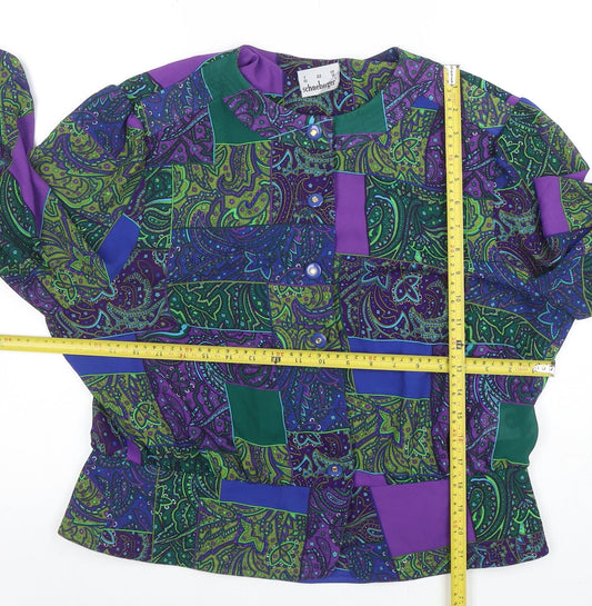 Schneeberger Women's Multicoloured Paisley Long Sleeve Blouse Size 18