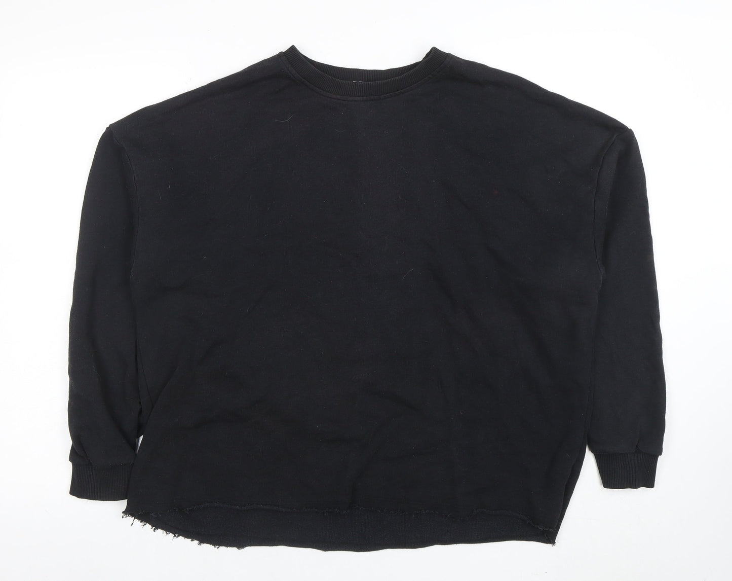 Zara Women Black Pullover Sweatshirt Size L Graphic Tour Print
