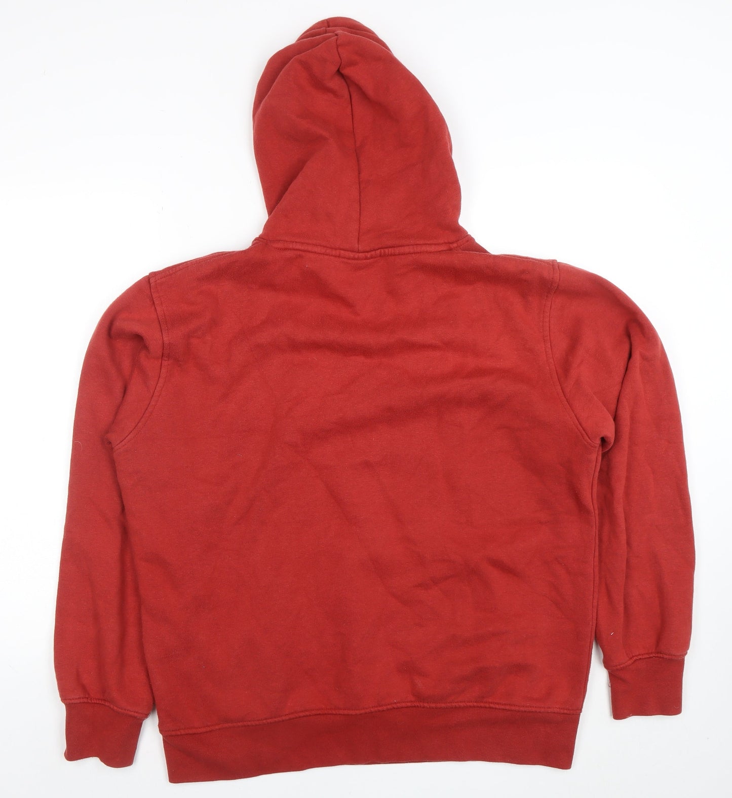 NICCE Men's Red Pullover Hoodie L Regular Fit Fleece Logo