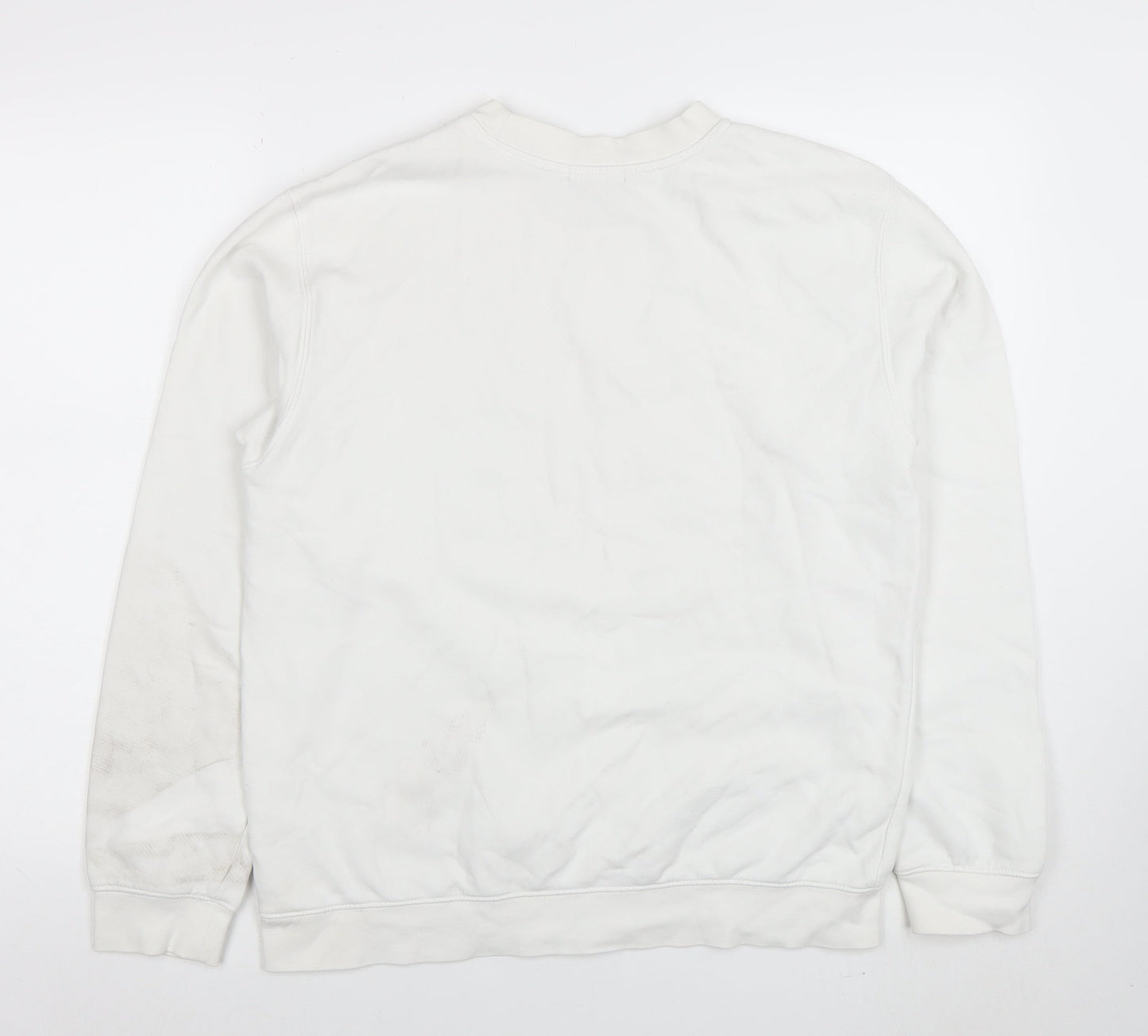 boohooMAN Men's White Osaka Graphic Sweatshirt Size M