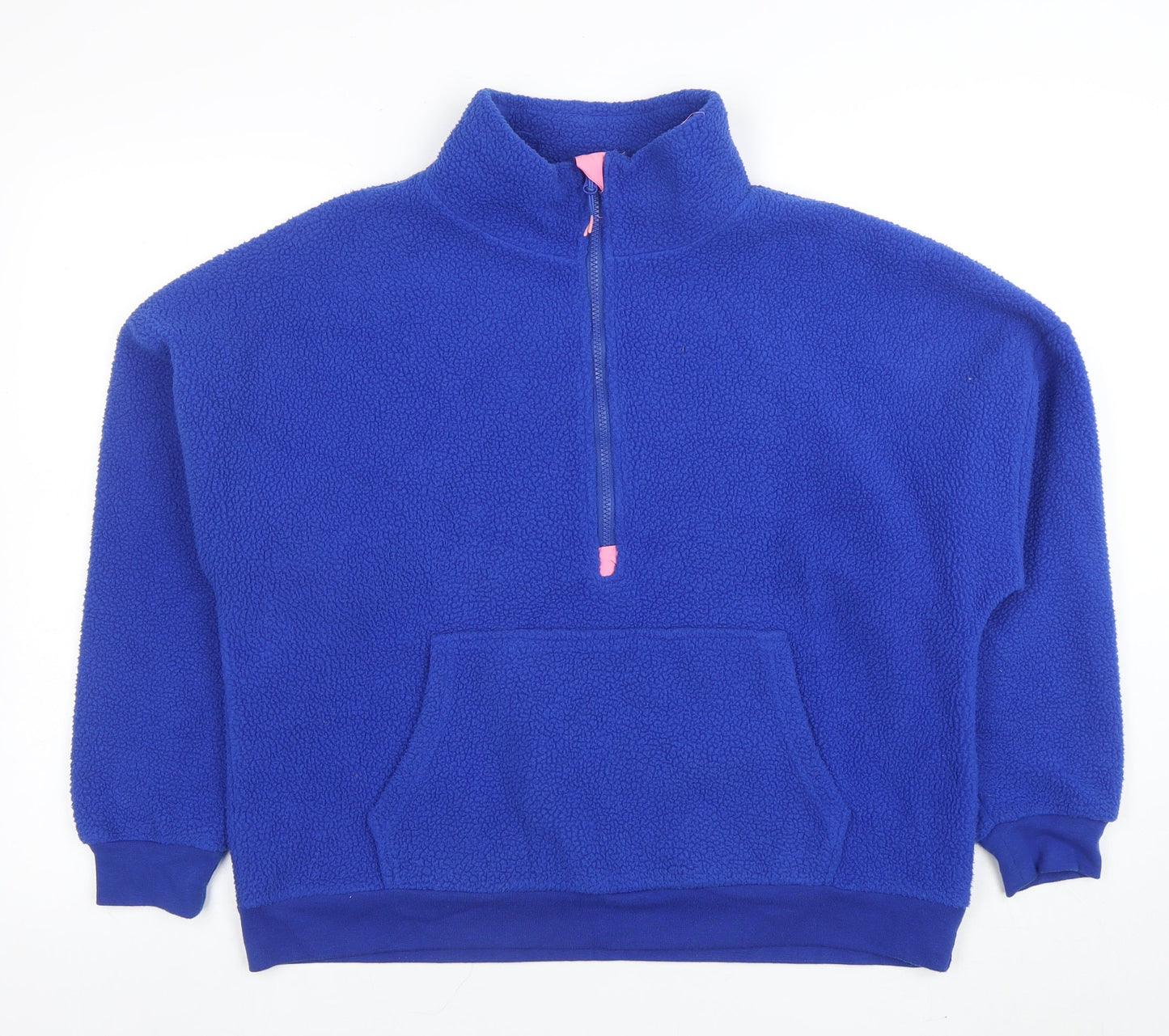 Dunnes Women Blue 1/2 Zip Fleece Sweatshirt M