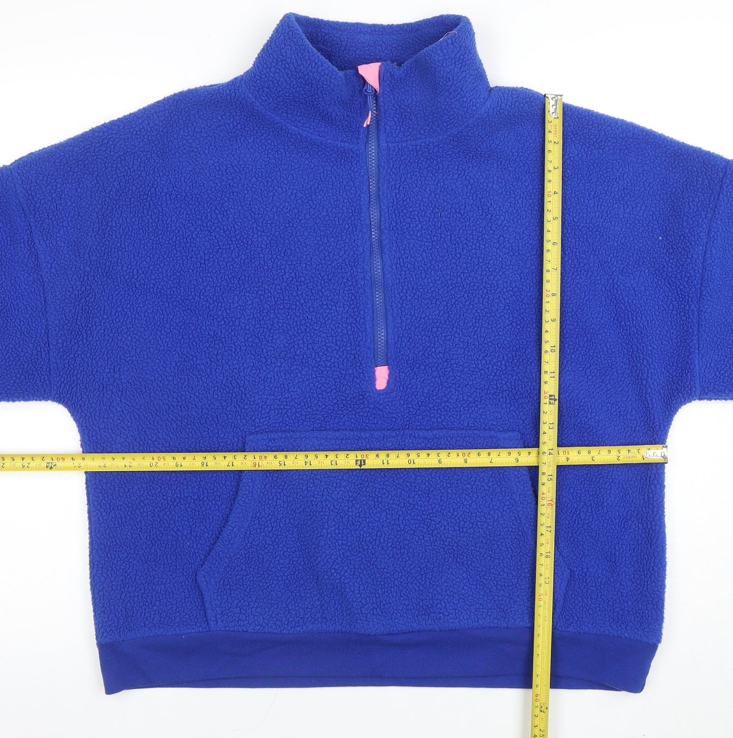 Dunnes Women Blue 1/2 Zip Fleece Sweatshirt M