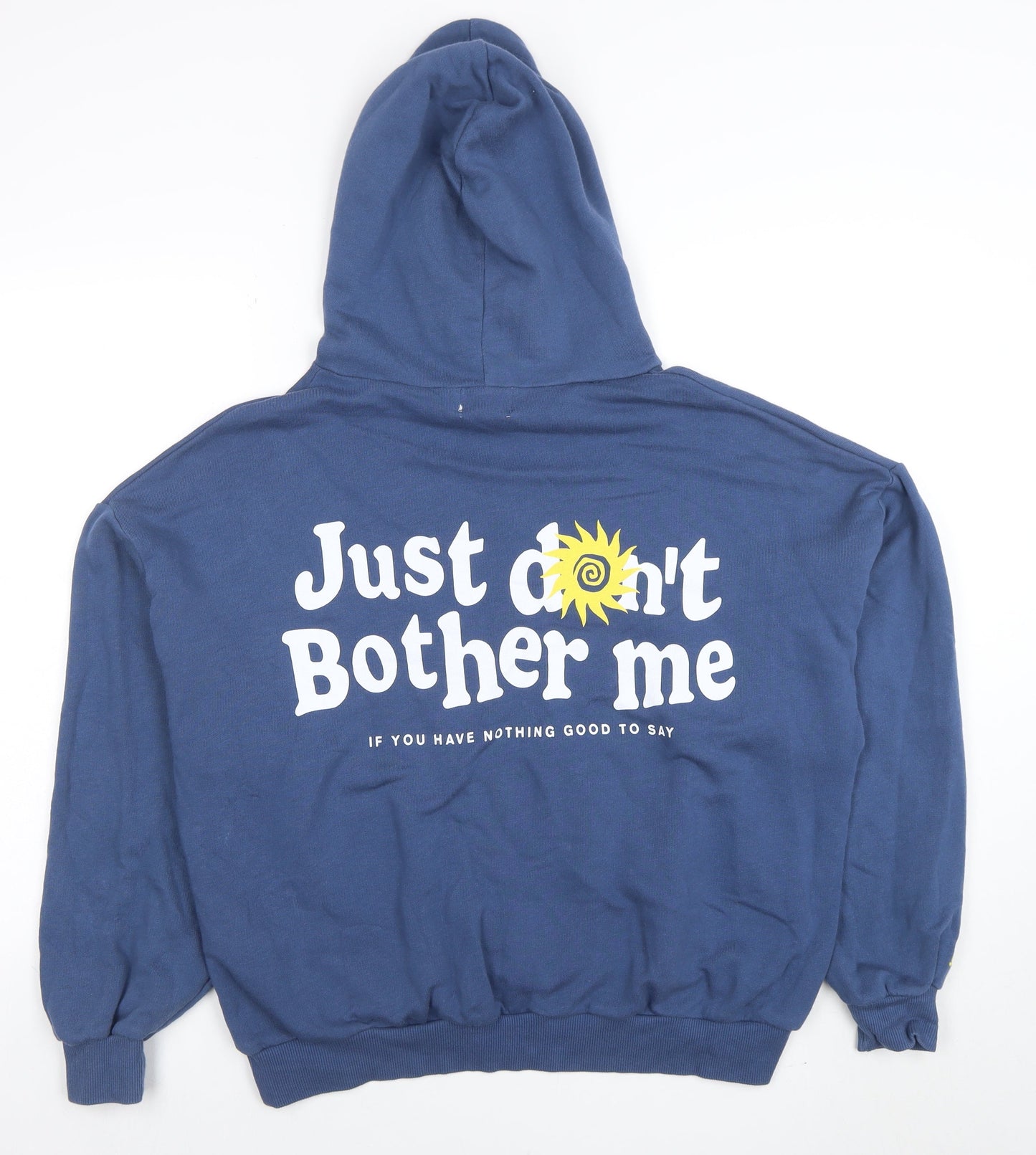 Pull&Bear Teen Blue Graphic Pullover Hoodie Size M