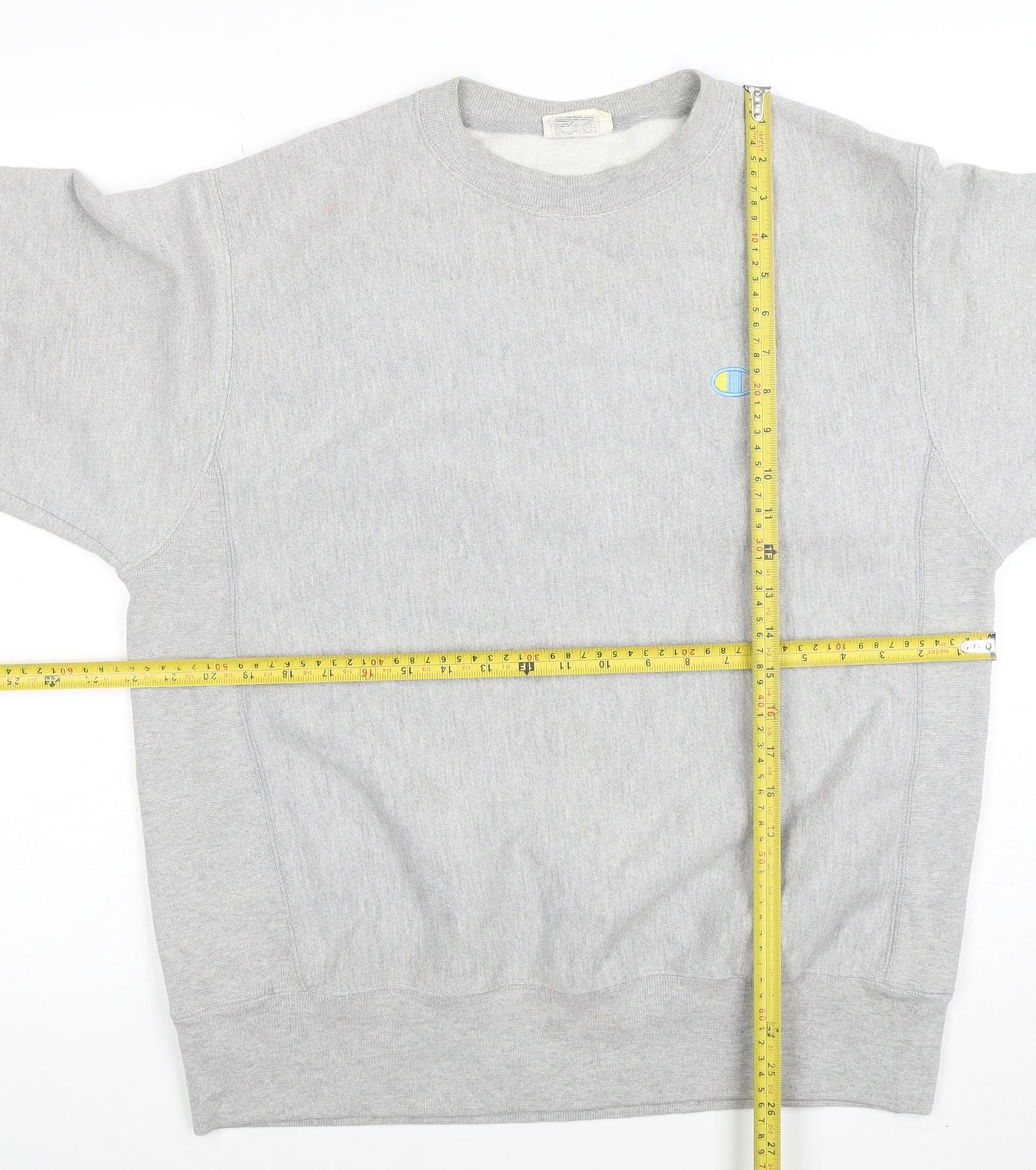 Champion Men's Grey Reverse Weave Pullover Sweatshirt Medium