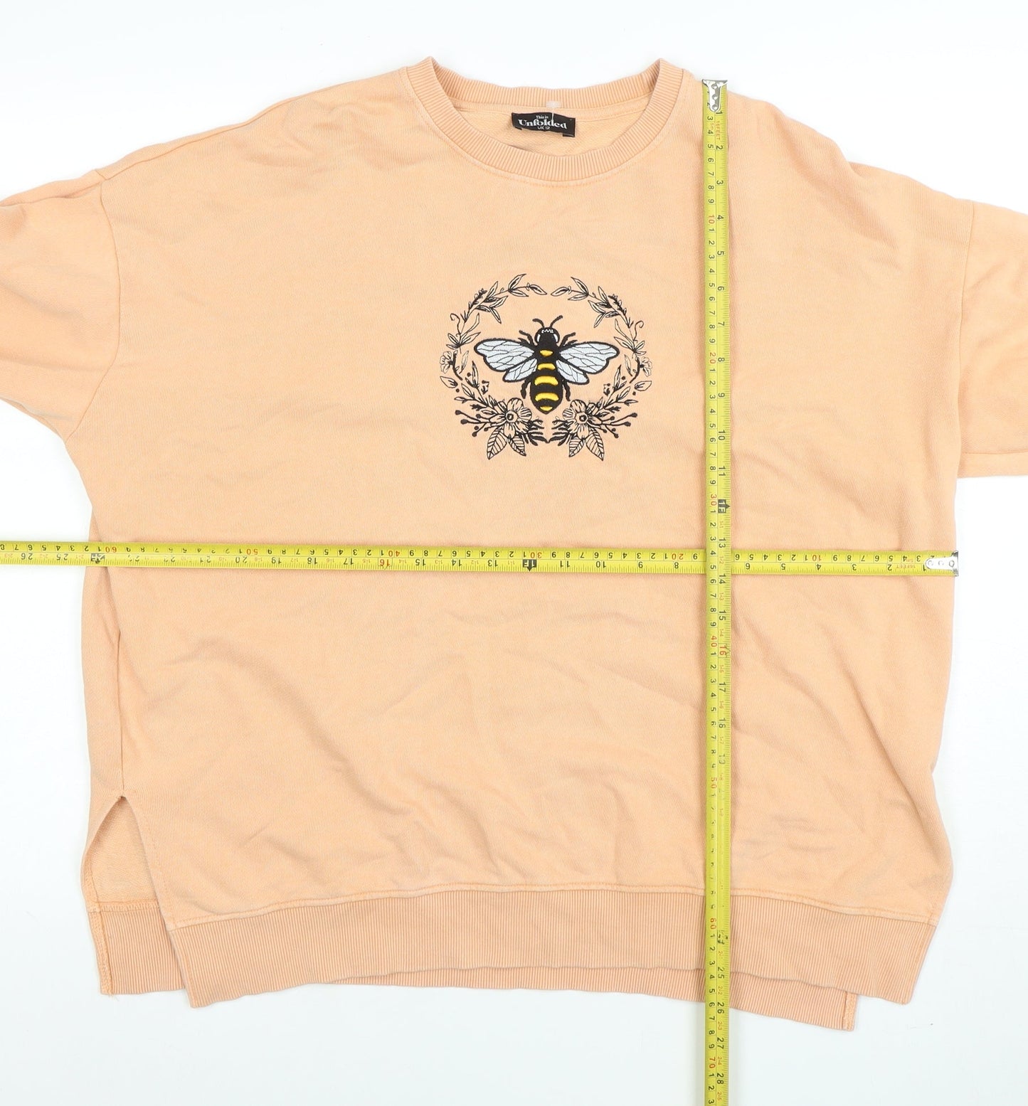 This Unfolded Women’s Beige Bee Embroidered Cotton Sweatshirt UK 12