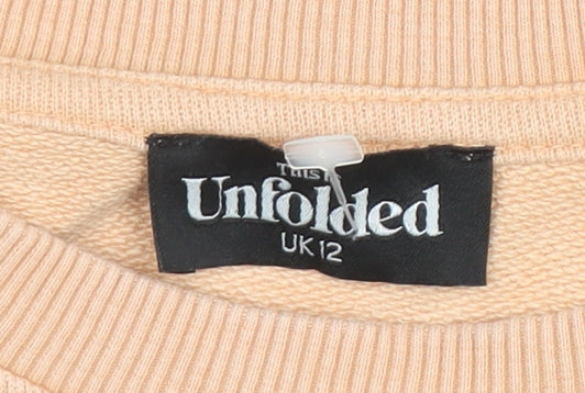 This Unfolded Women’s Beige Bee Embroidered Cotton Sweatshirt UK 12