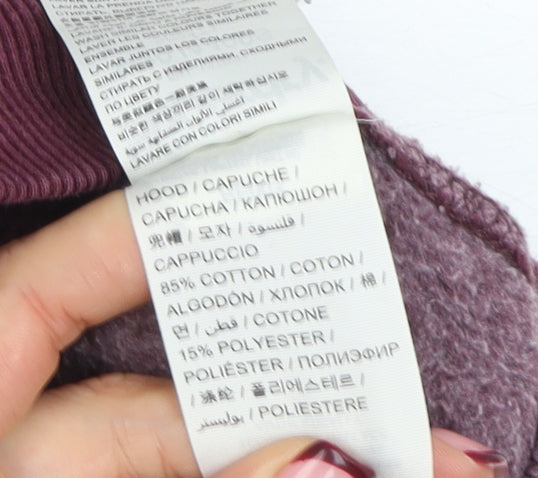 Superdry Men Red Pullover Hoodie XL Logo Vintage Fleece