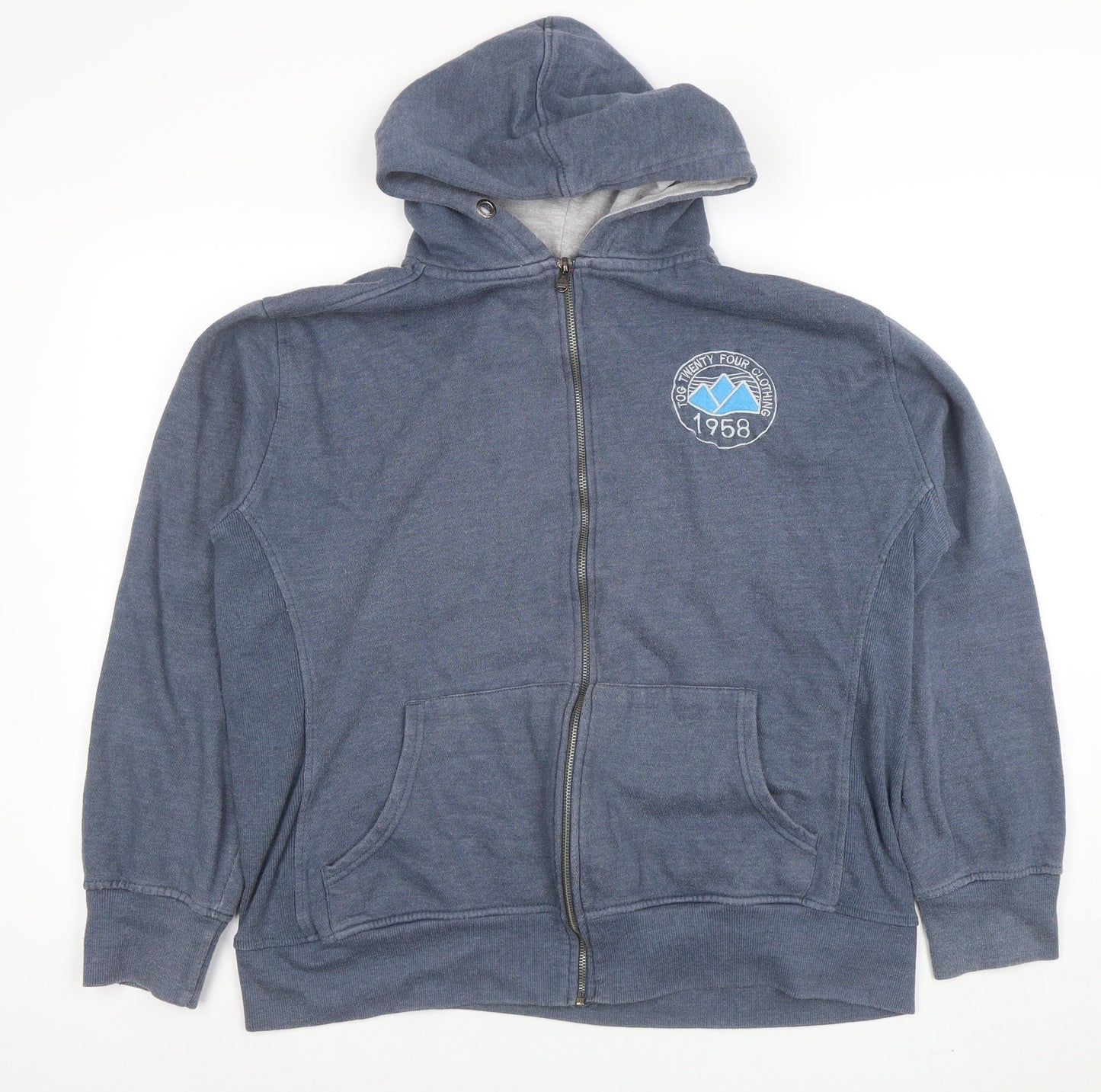 TOG24 Women's Blue Full Zip Hoodie Size 18-20 Cotton Blend
