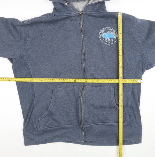 TOG24 Women's Blue Full Zip Hoodie Size 18-20 Cotton Blend