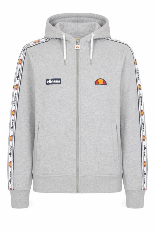 Ellesse Womens Grey Full Zip Hoodie UK 12 Logo Tape Detail